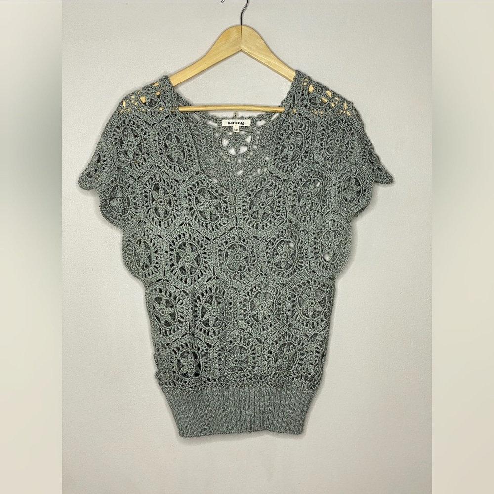 Miracle Gray‎ Crocheted Sweater